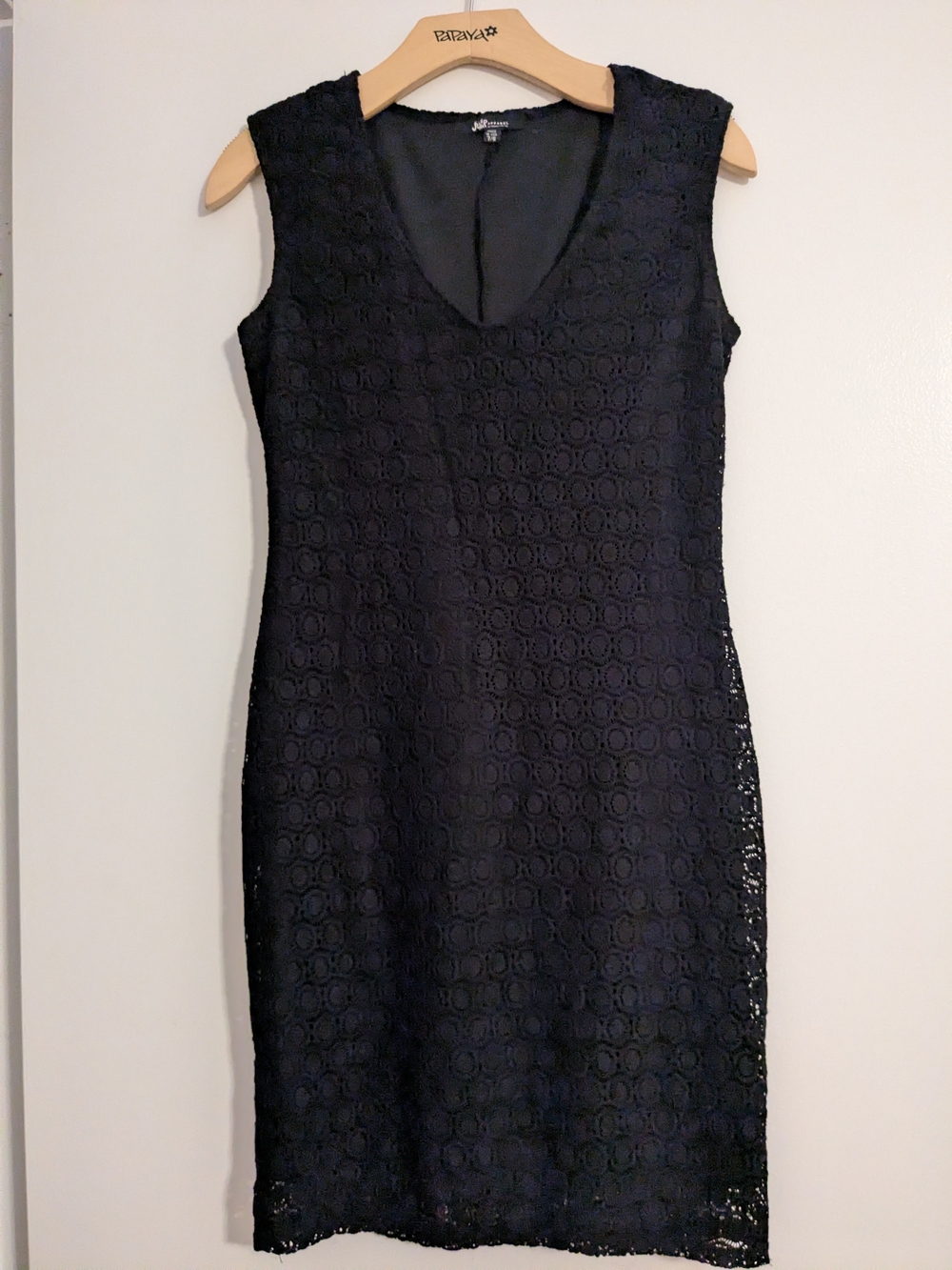 Wendye Chaitin Black Sleeveless Lace Dress